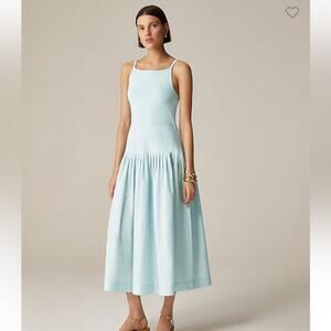 J. CREW Pintuck mixy dress Light Blue Size Small NWT